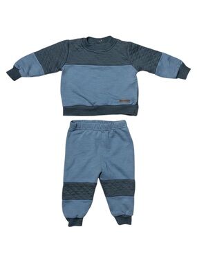 Lila & Jack Blue Colorblocked Baby Sweater 6-9M